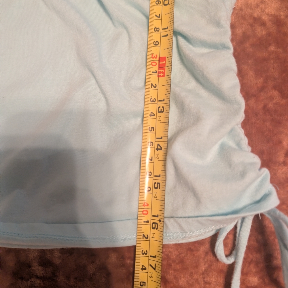 🟣 No Boundaries Light Teal Casual Top With Tie Sides - Picture 7 of 7